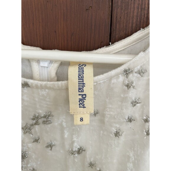 Samantha Pleet & Free People Dress Sz 8 Ophelia Velvet Moon Embroidered - Picture 2 of 11